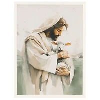 Jesus with a Lamb Framed Art Print
