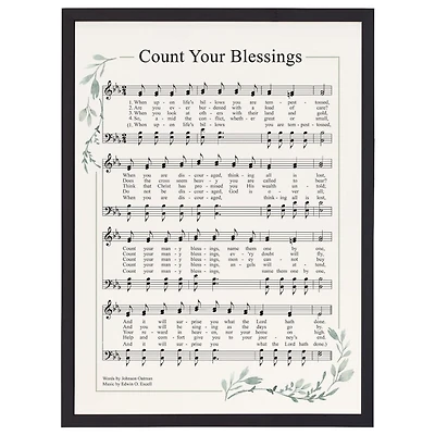 Count Your Blessings Hymn Framed Art Print
