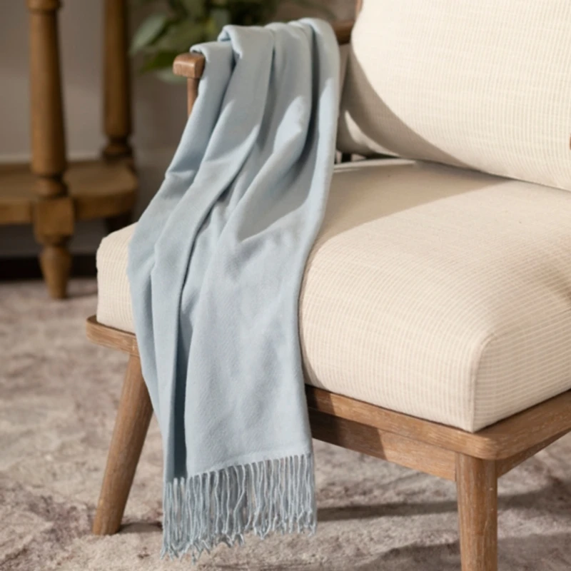 Bamboo Blend Fringe Throw