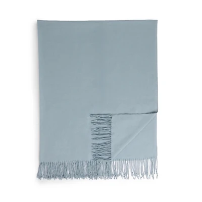 Blue Bamboo Blend Fringe Throw