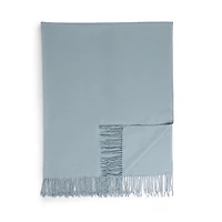 Blue Bamboo Blend Fringe Throw