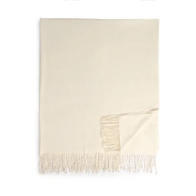 Bamboo Blend Fringe Throw