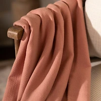 Mauve Bamboo Blend Fringe Throw