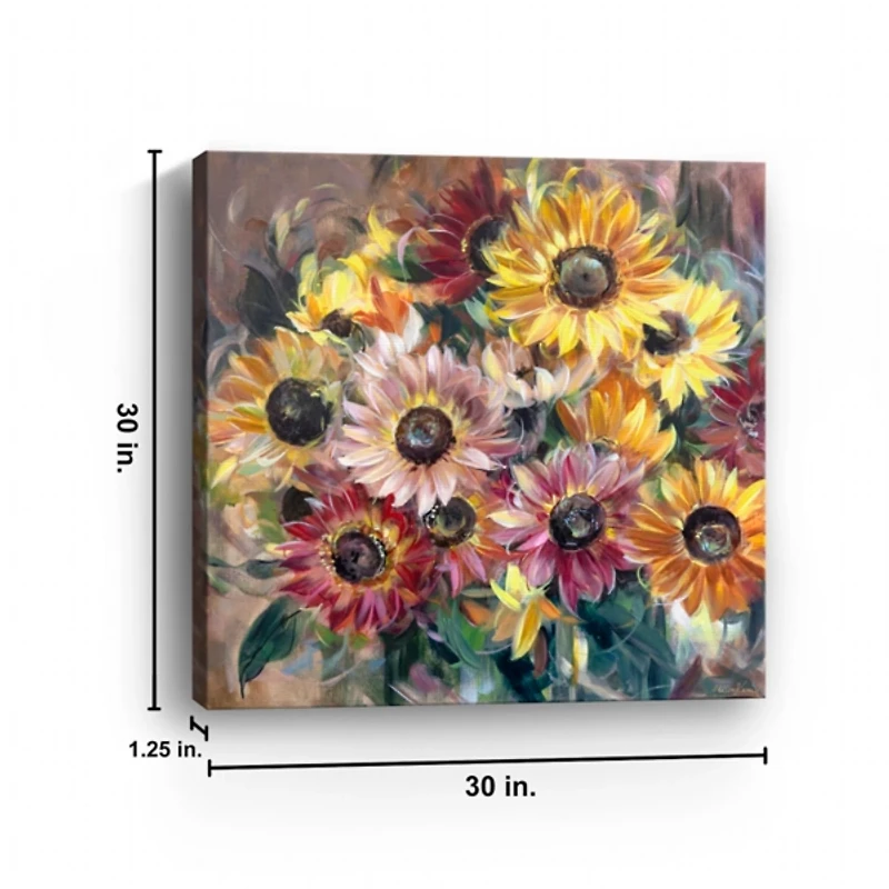 Floral Autumn Beauty Canvas Art Print, 30x30