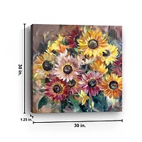 Floral Autumn Beauty Canvas Art Print, 30x30