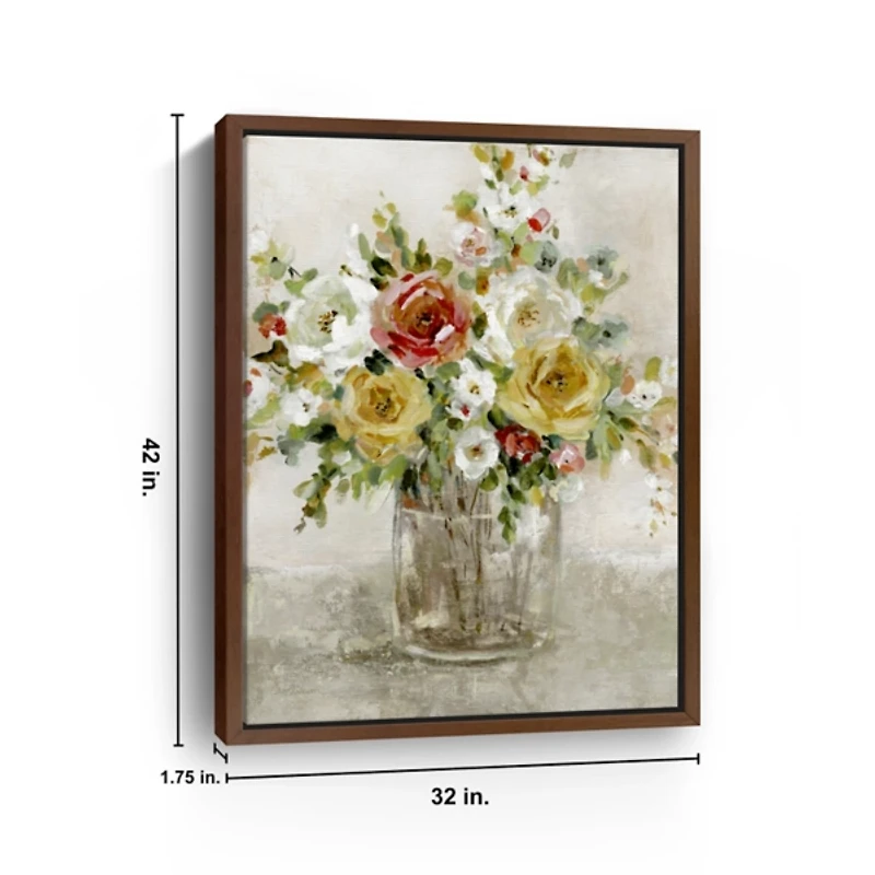 Dreamy Arrangement Framed Canvas Art Print