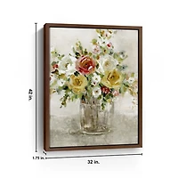 Dreamy Arrangement Framed Canvas Art Print