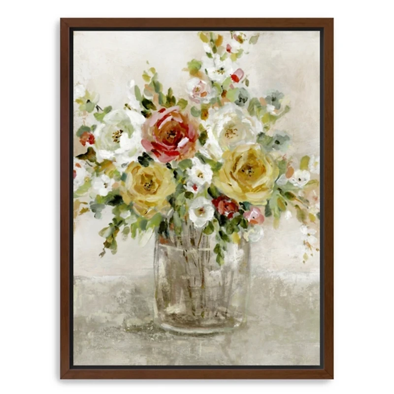 Dreamy Arrangement Framed Canvas Art Print