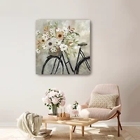 Autumn Floral Bike Canvas Art Print