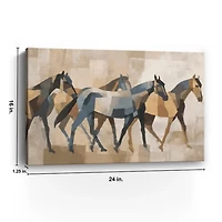 Four Horses Canvas Art Print