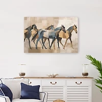 Four Horses Canvas Art Print, 36x24