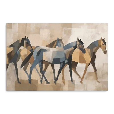 Four Horses Canvas Art Print, 36x24
