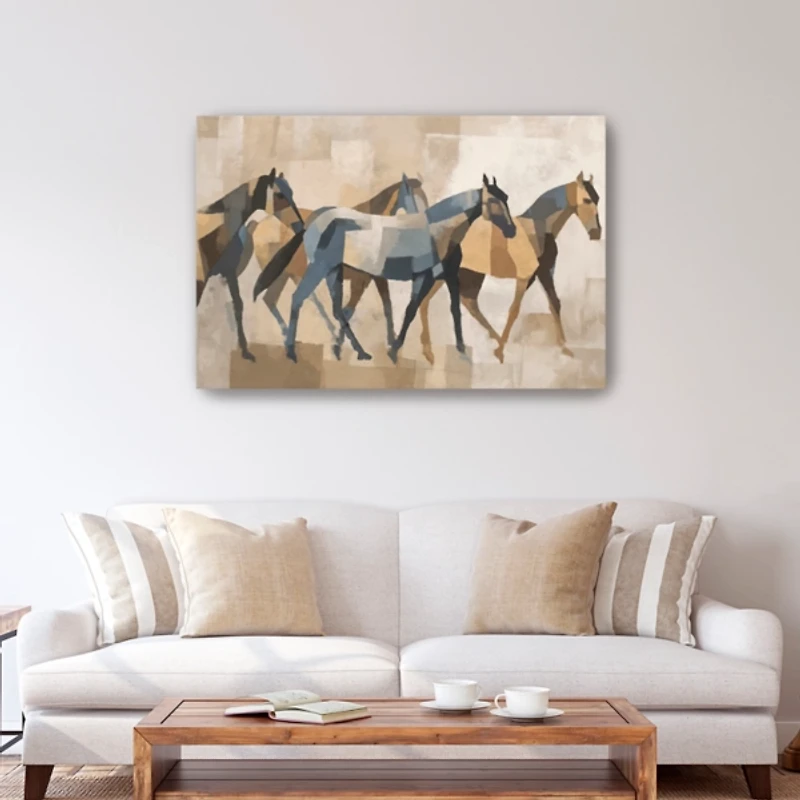 Four Horses Canvas Art Print, 48x32