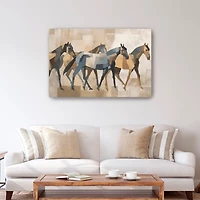 Four Horses Canvas Art Print, 48x32