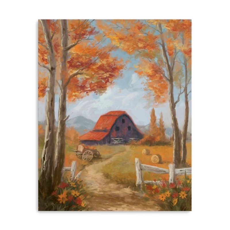 Peaceful Barn Canvas Art Print