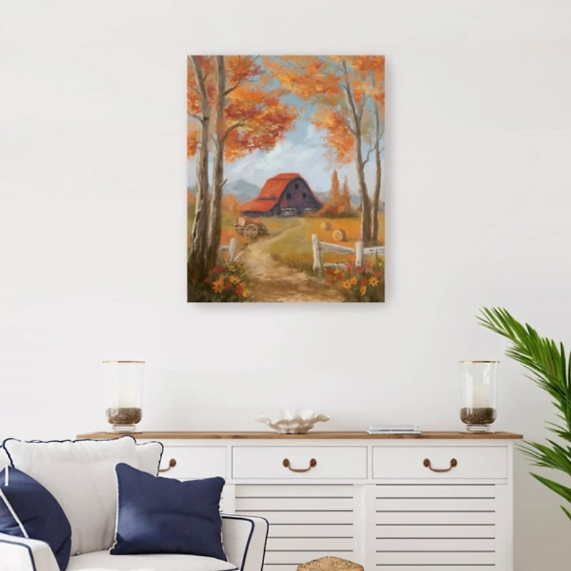 Peaceful Barn Canvas Art Print