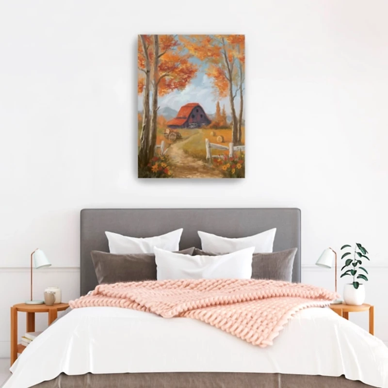Peaceful Barn Canvas Art Print, 30x40