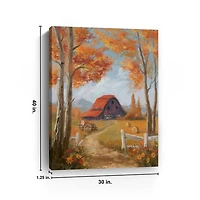 Peaceful Barn Canvas Art Print, 30x40