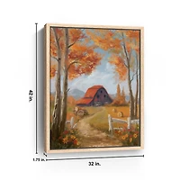 Peaceful Barn Framed Canvas Art Print