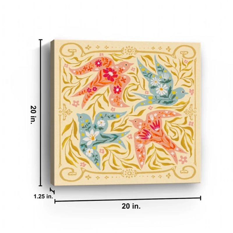 Autumn Birds Canvas Art Print