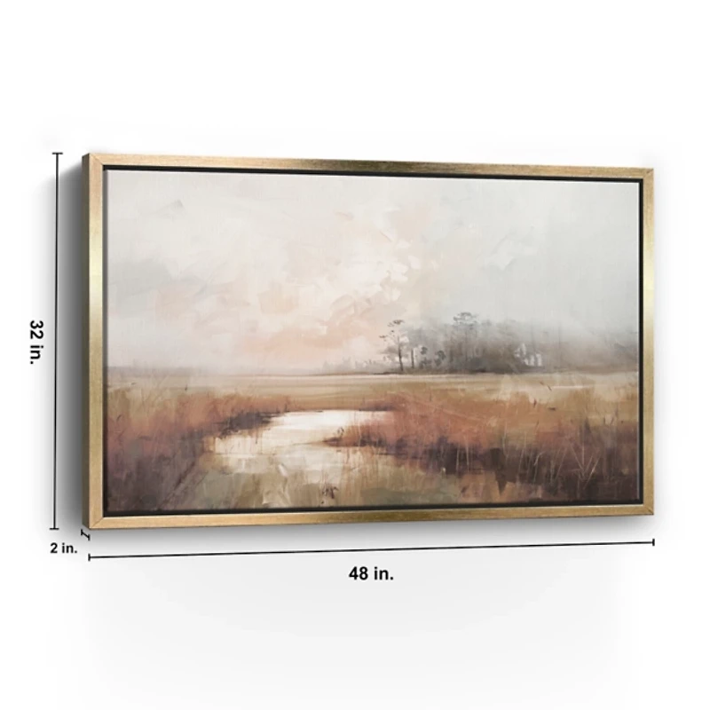 Riverbend Reflections I Framed Canvas Art Print