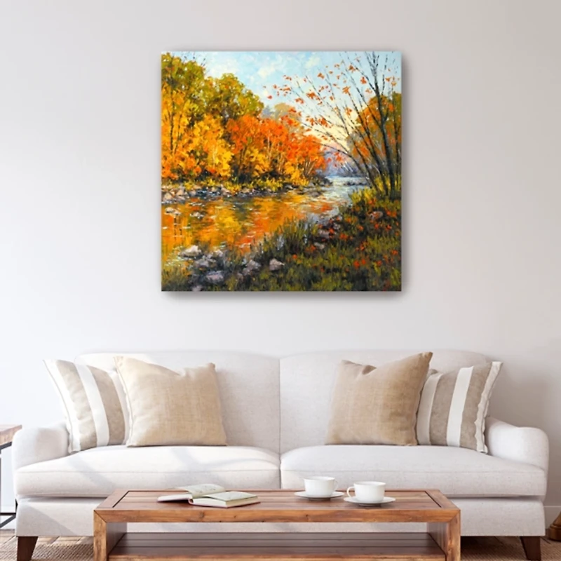 Fall Creek Canvas Art Print, 40x40