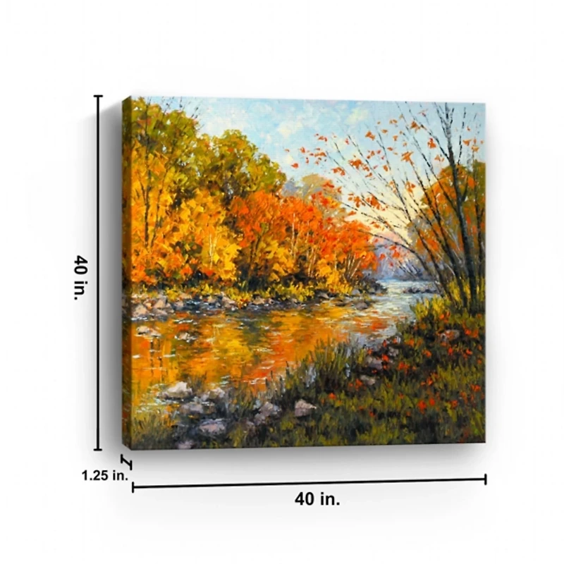 Fall Creek Canvas Art Print, 40x40