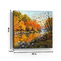 Fall Creek Canvas Art Print, 40x40