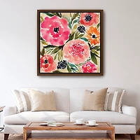 Summer Petals Framed Canvas Art Print