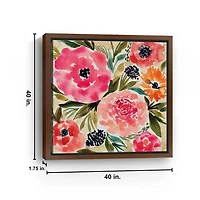 Summer Petals Framed Canvas Art Print