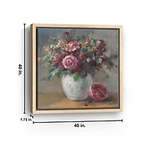 Rich Fall Florals Framed Canvas Art Print