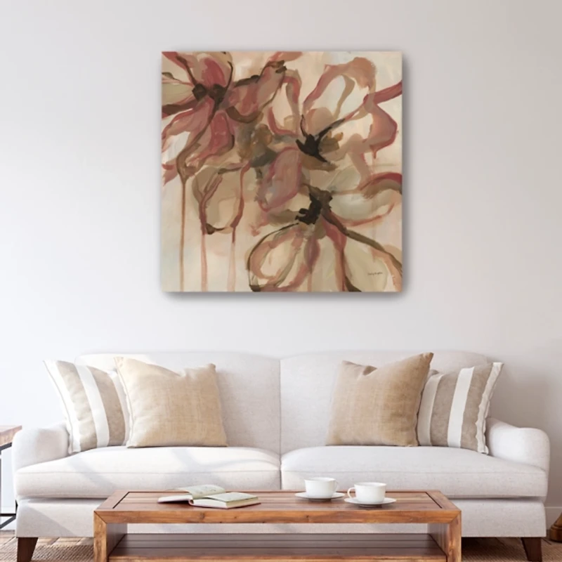Amelia Floral Canvas Art Print, 40x40