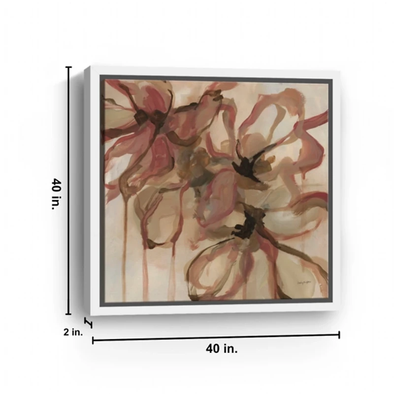 Amelia Floral Framed Canvas Art Print