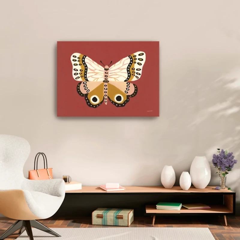 Cinnamon Butterfly Canvas Art Print, 32x24