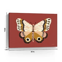 Cinnamon Butterfly Canvas Art Print, 32x24