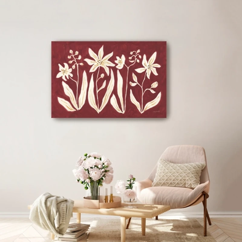 Cinnamon Flowers Canvas Art Print, 36x24
