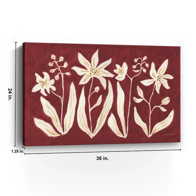 Cinnamon Flowers Canvas Art Print, 36x24