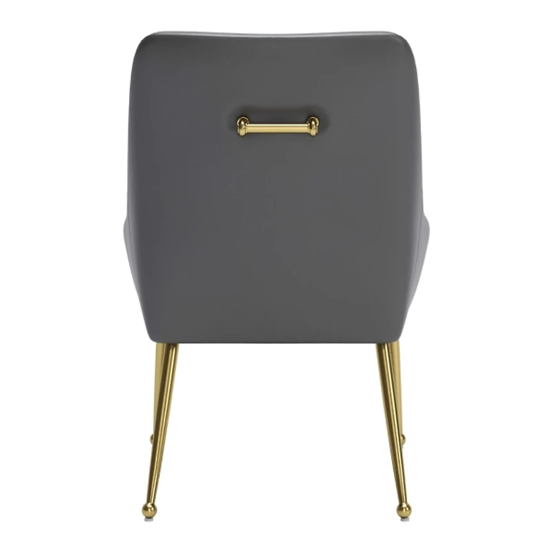 Gray Faux Leather Max Dining Chair