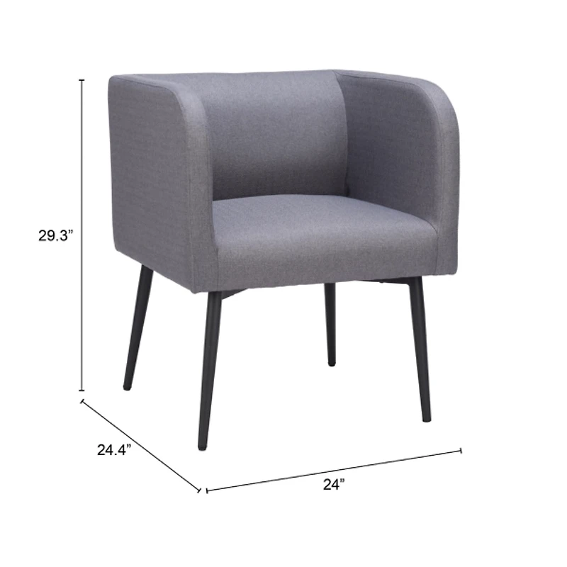 Gray Upholstered Horbat Dining Chair