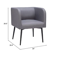 Gray Upholstered Horbat Dining Chair