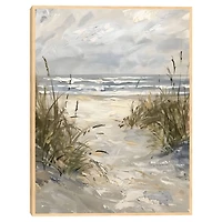 Textured Coast Framed Canvas Art Print
