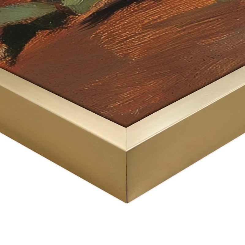 Pink Rose Bouquet Framed Canvas Art Print