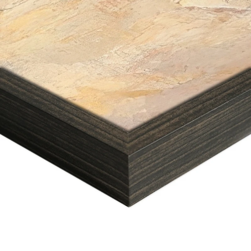 Along the Mountain River Framed Canvas Art Print