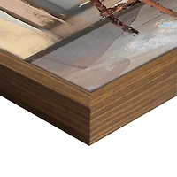 Al Fresco Trattoria Brown Framed Canvas Art Print