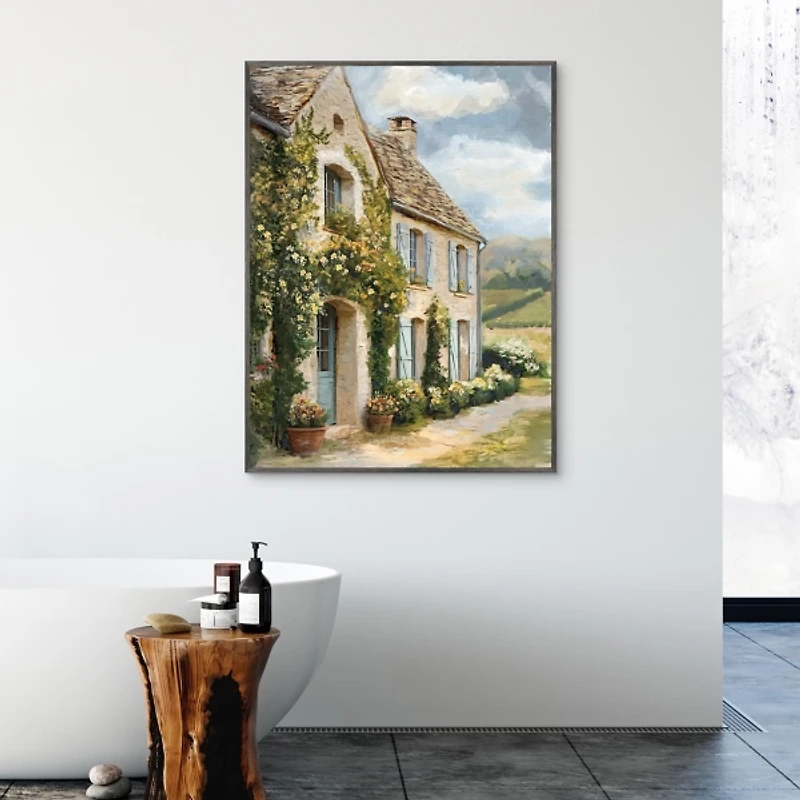 French Farmhouse Framed Canvas Art Print