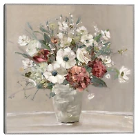 Simply Happy Blooms Framed Canvas Art Print