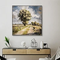 Country Lane Framed Canvas Art Print