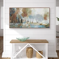 Misty Tranquility Framed Canvas Art Print