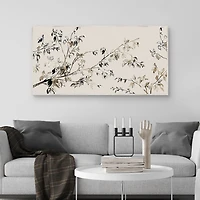Branches of Gold Framed Canvas Art Print