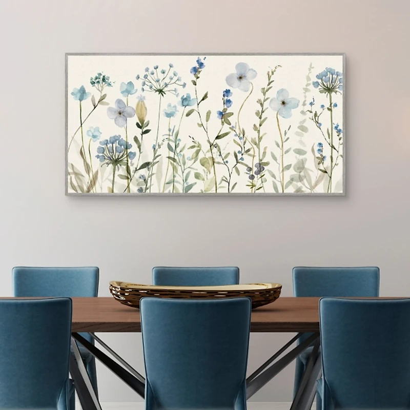 Whimsy Blooms Framed Canvas Art Print